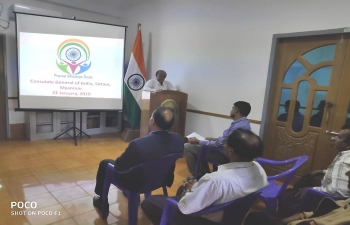 15th Pravasi Bharatiya Divas was celebrated at Consulate General of India, Sittwe