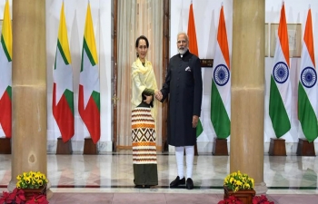 PM Narendra Modi met with State Counsellor of Myanmar, Daw Aung San Suu Kyi at New Delhi, 24th January, 2018