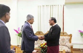 Meeting with Speaker, Rakhine State parliament.