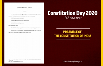 Collective reading of the Preamble to the Constitution of India at the Consulate to celebrate the Constitution Day on 26th November, 2020 in commemoration of the adoption of our Constitution