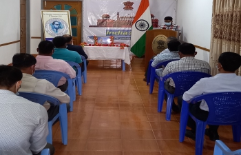 “Observance of Mahaparinirvan Divas of Dr. B. R. Ambedkar on 6th December 2021” at Consulate General of India, Sittwe.